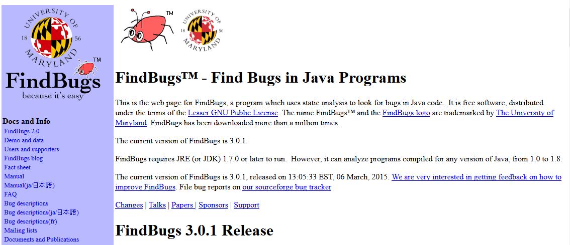 findbugs java productivity tools