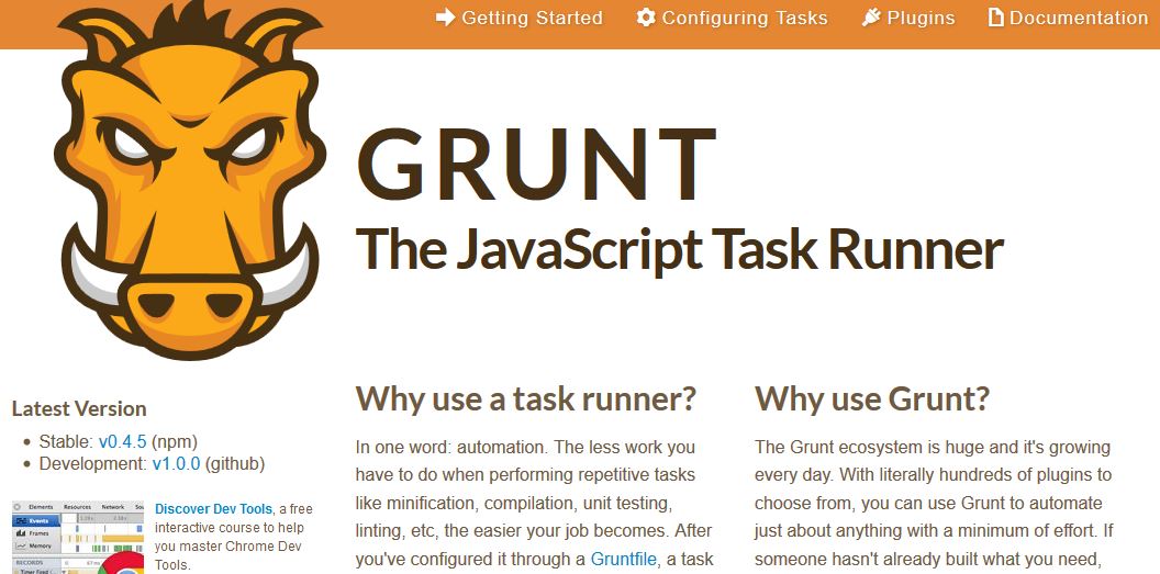 grunt javascript productive tools