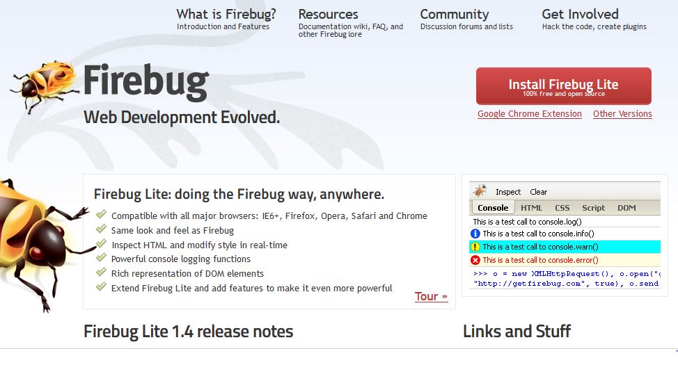 firebug html and css productivity tools