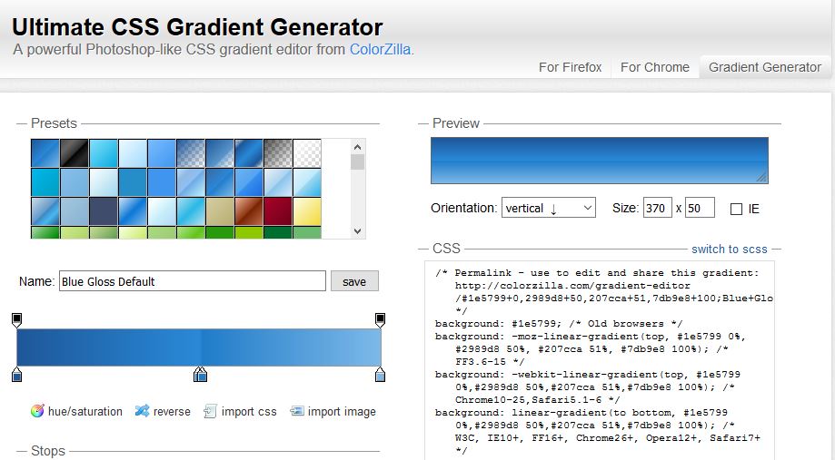 css gradient generator html and css productivity tools
